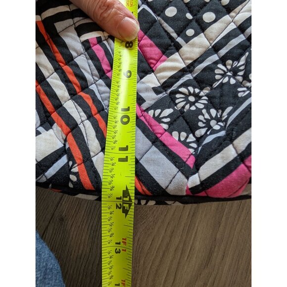 Vera Bradley Quilted Shoulder Bag Northern Stripes Geometric Black Multicolor - Picture 10 of 10